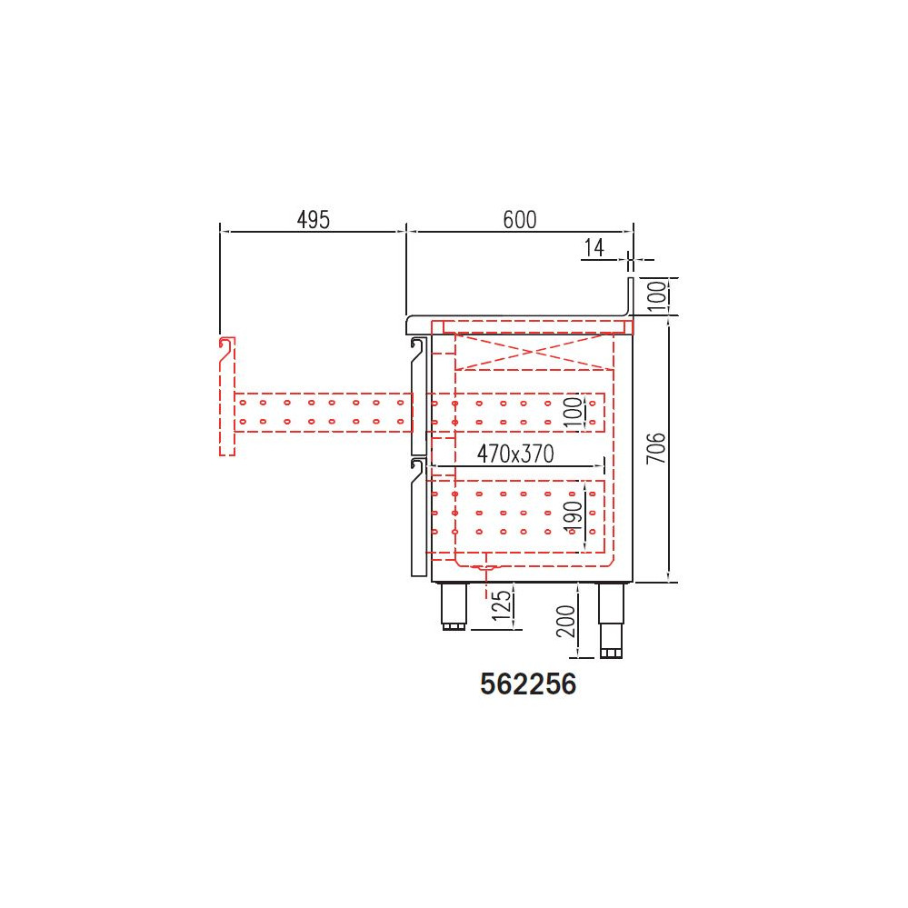 Kit tiroir pour meuble 600 TSR-S