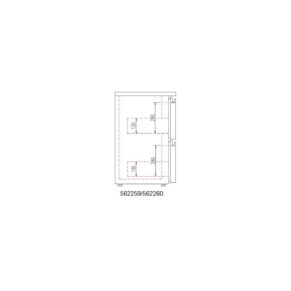 Kit tiroir pour meuble 530 - Snack bar