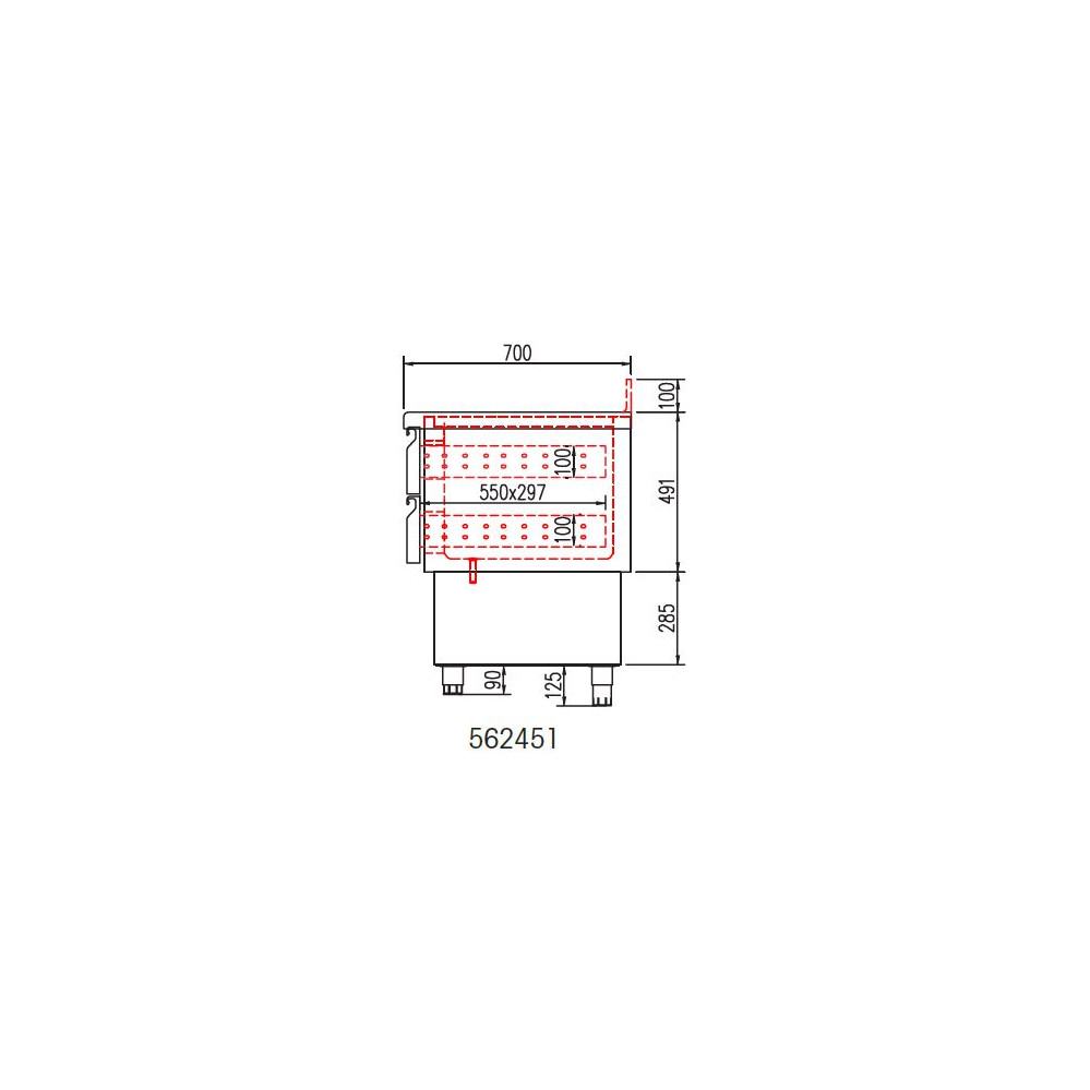 Kit tiroir pour meuble 700 MF et saladettes