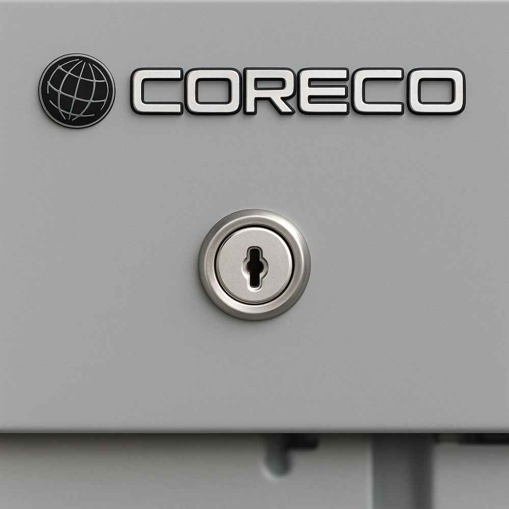 Serrure pour porte vitrée Coreco (meuble ou armoire)