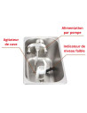 Machine à glaces soft et frozen yogurts - Sur comptoir - Débits intensifs - 2 parfums + panachage - 2 x 12 L - Alim. par pompe