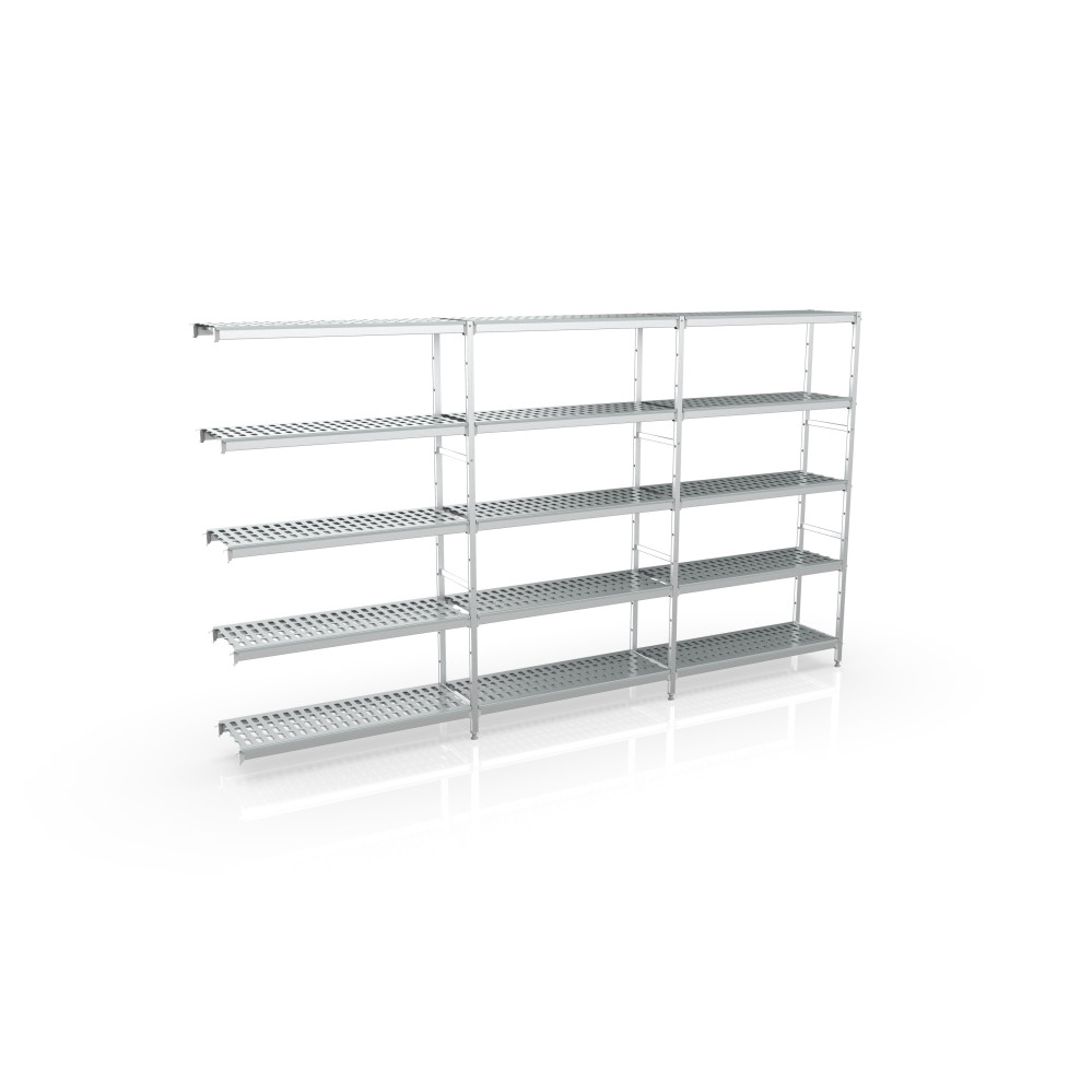 Rayonnage d'angle 4515x1970x400 5 niv