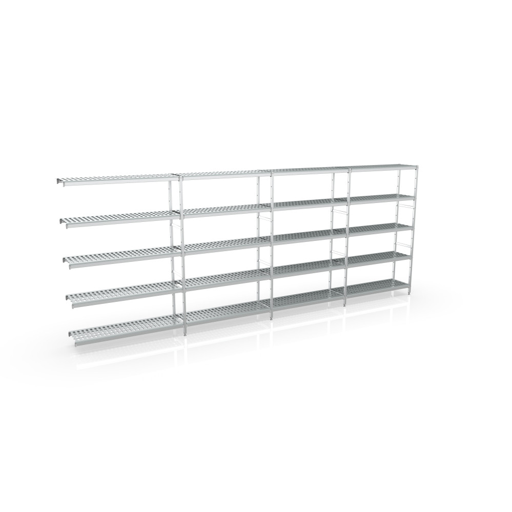 Rayonnage d'angle 5250x1970x400 5 niv