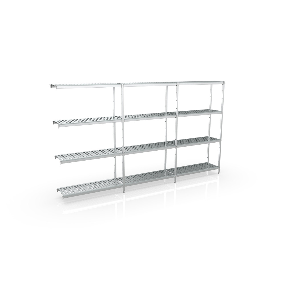 Rayonnage d'angle 4415x1670x500 4 niv