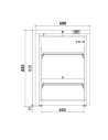Mini armoire porte pleine - température négative (-22/-18°C) - Extérieur inox - Volume : 115L,