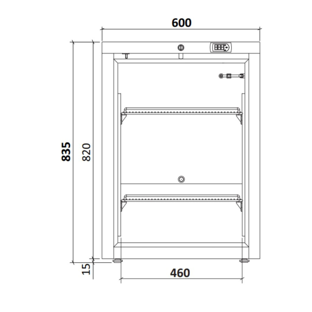 Mini armoire porte pleine - température négative (-22/-18°C) - Extérieur inox - Volume : 115L,