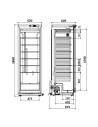 Armoire Série 430 Négative 1 porte - Extérieur blanc