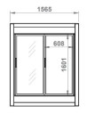 Armoire Froide Démontable négative 2 portes vitrées