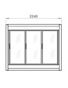 Armoire Froide Démontable négative 3 portes vitrées