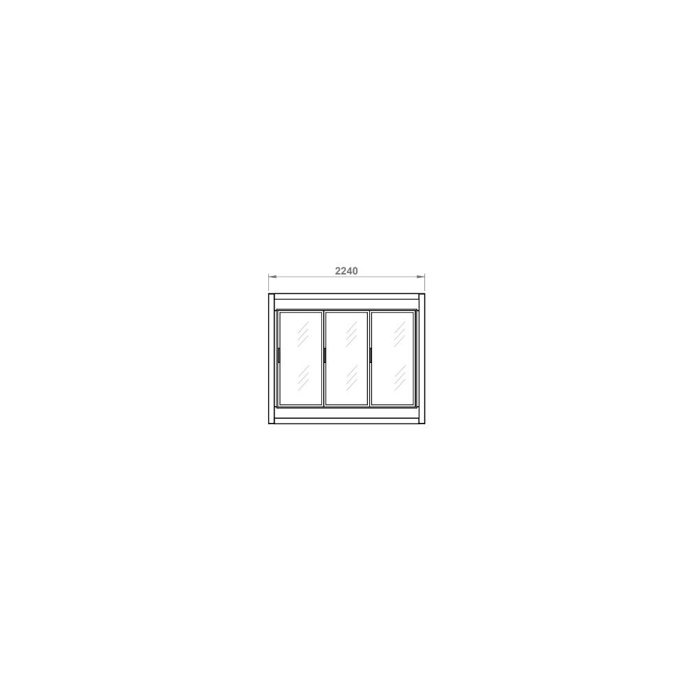 Armoire Froide Démontable positive 3 portes vitrées