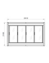 Armoire Froide Démontable négative 4 portes vitrées