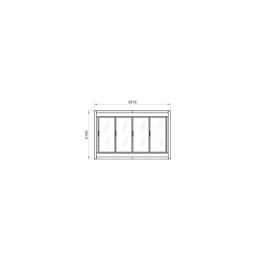 Armoire Froide Démontable positive 4 portes vitrées