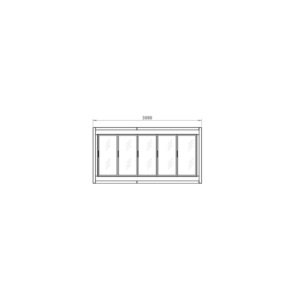 Armoire Froide Démontable positive 5 portes vitrées