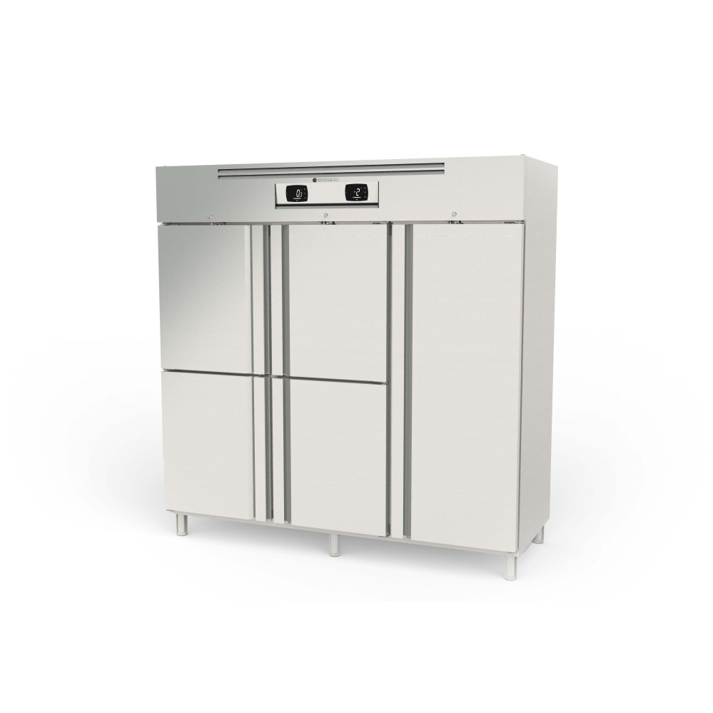 Armoire GN2/1 bi-température 1 p. + 4 portillons