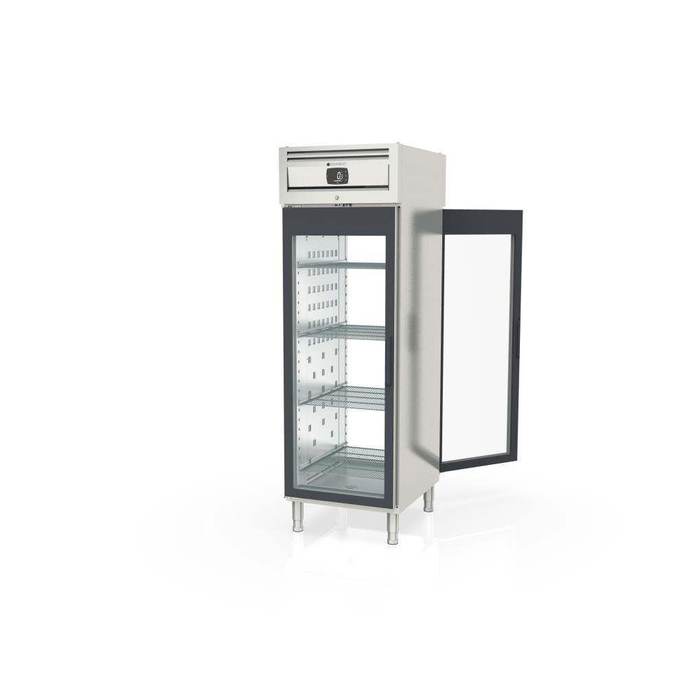 Armoire GN2/1 positive 1 porte vitrée avant et arrière - traversante