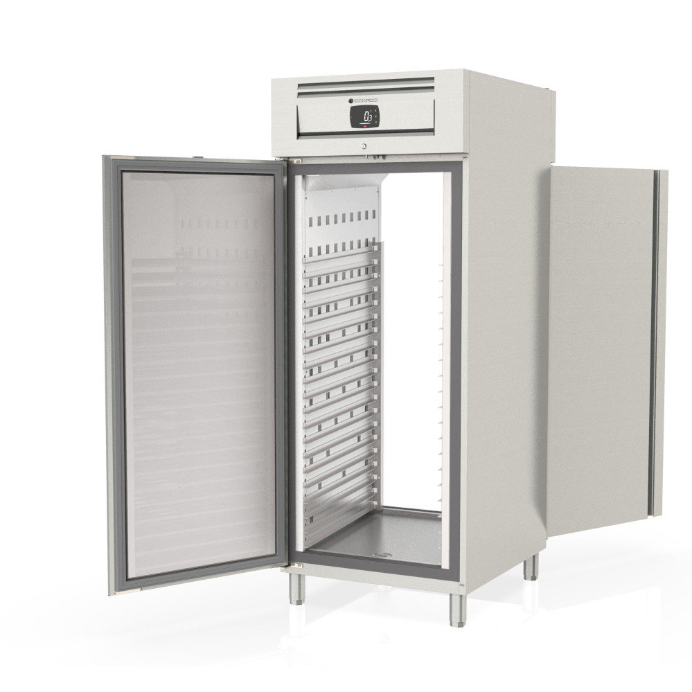 Armoire patissière traversante positive 600x800 - 1 porte pleine avant et arrière