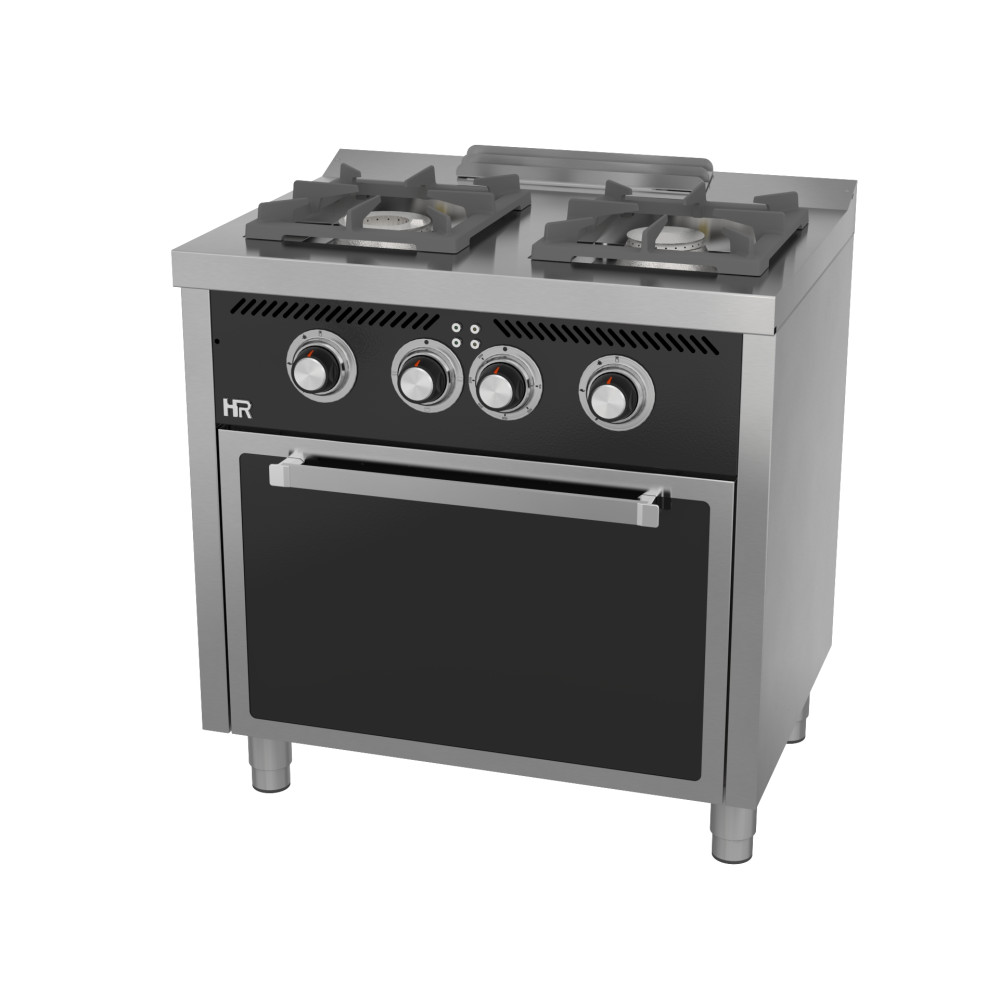 Fourneau 2 feux vifs s/600 avec four électrique