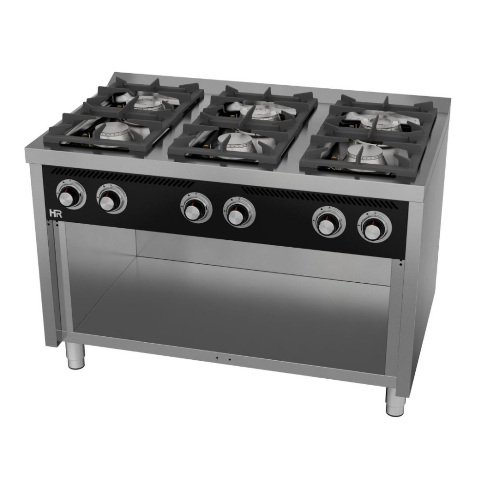 Fourneau 6 feux vifs s/750  sur placard