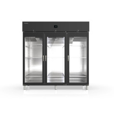 Armoire de maturation viande (Dry Aging) - 3 portes vitrées - Extérieur noir - Volume: 2197L