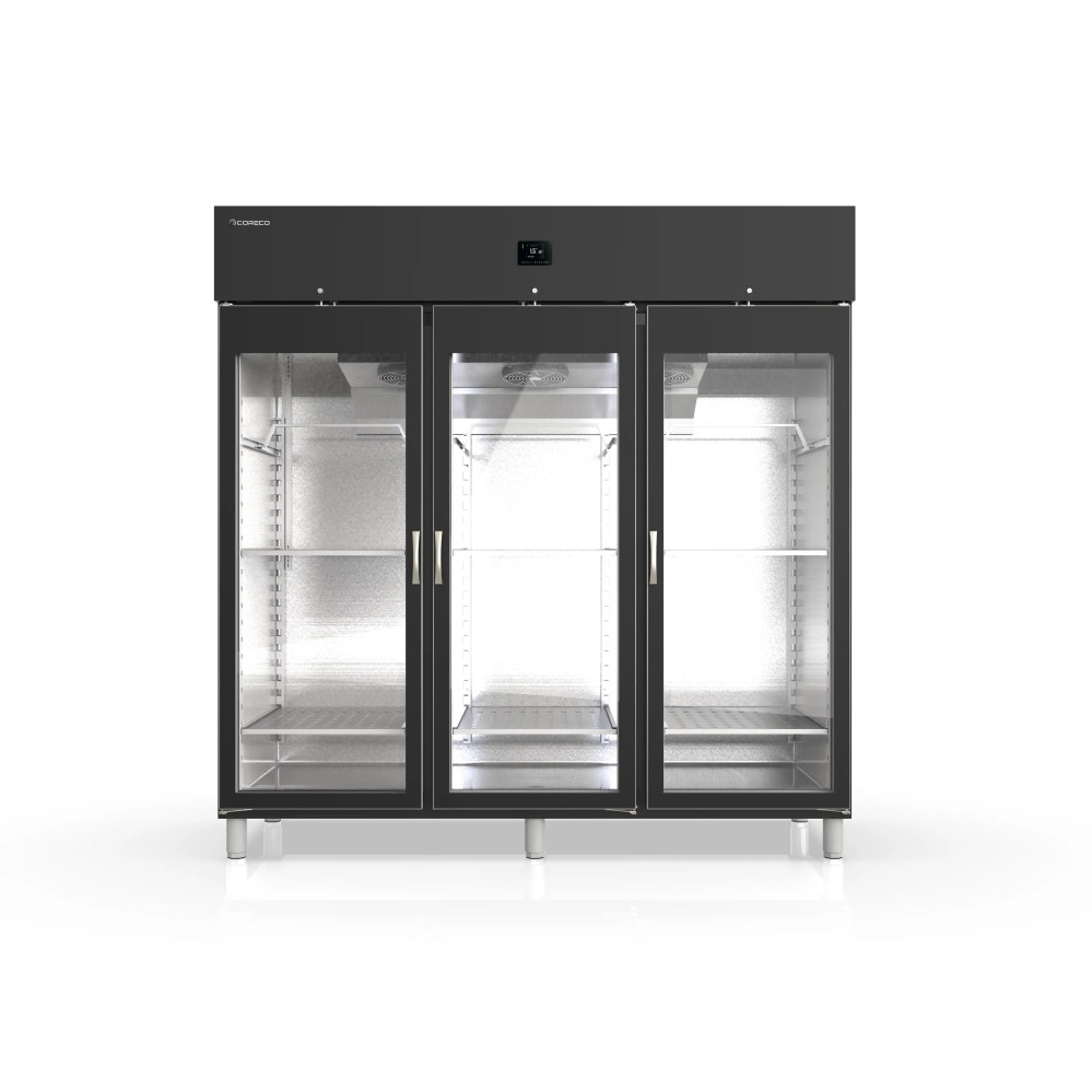 Armoire de maturation viande (Dry Aging) - 3 portes vitrées - Extérieur noir - Volume: 2197L