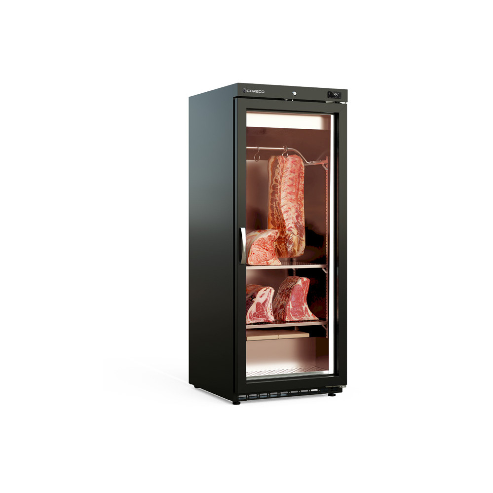 Armoire de maturation viande (Dry Aging) - 1 porte vitrée - Extérieur noir - Volume: 240L