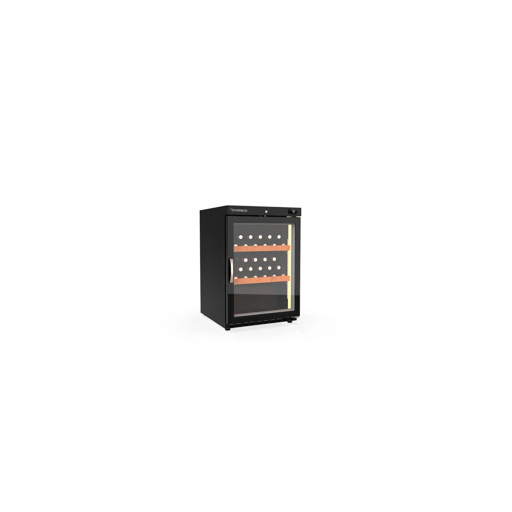 Armoire à vin mono-température 1 porte - Extérieur noir Intérieur noir