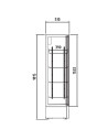 Armoire d'exposition positive 1 porte