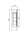 Armoire d'exposition positive 2 portes