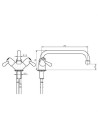 Robinet - Robinet mélangeur monotrou - Hauteur 105 mm
