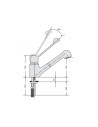 Robinet - Robinet mitigeur - Hauteur 130 mm