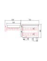 Meuble soubassement GN2/1 + GN1/1 Hauteur 600