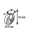 Kit 6 roulettes pour meuble ou armoire Coreco