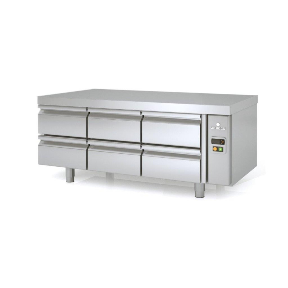 Meuble soubassement 700 grp à distance 3 x doubles tiroirs