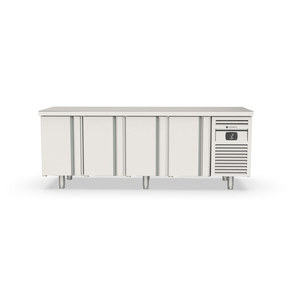 Meuble 700 positif traversant - 4+4 portes pleines