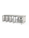 Meuble 700 positif traversant - 4+4 portes pleines