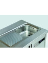 Meuble 700 positif traversant - 4+4 portes pleines