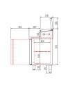 Meuble de préparation 600 positif - 3 portes