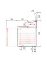 Meuble de préparation 700 positif - 2 portes