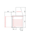 Meuble de préparation 700 positif - 2 portes