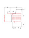 Meuble saladette 700 positif - 2 portes