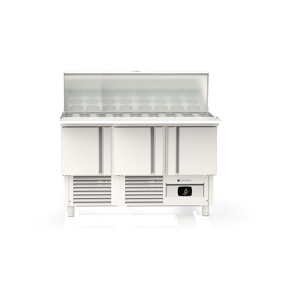 Meuble saladette 700 positif - 3 portes