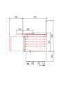 Meuble saladette 700 positif - 3 portes