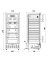 Armoire négative GN2/1 + 600x400 - Porte pleine