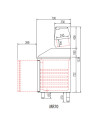 Meuble pizza 700 positif - 2 portes
