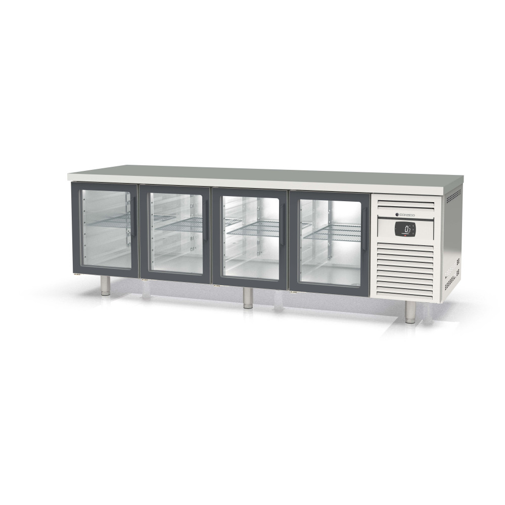 Meuble 800 positif - 4 portes vitrées