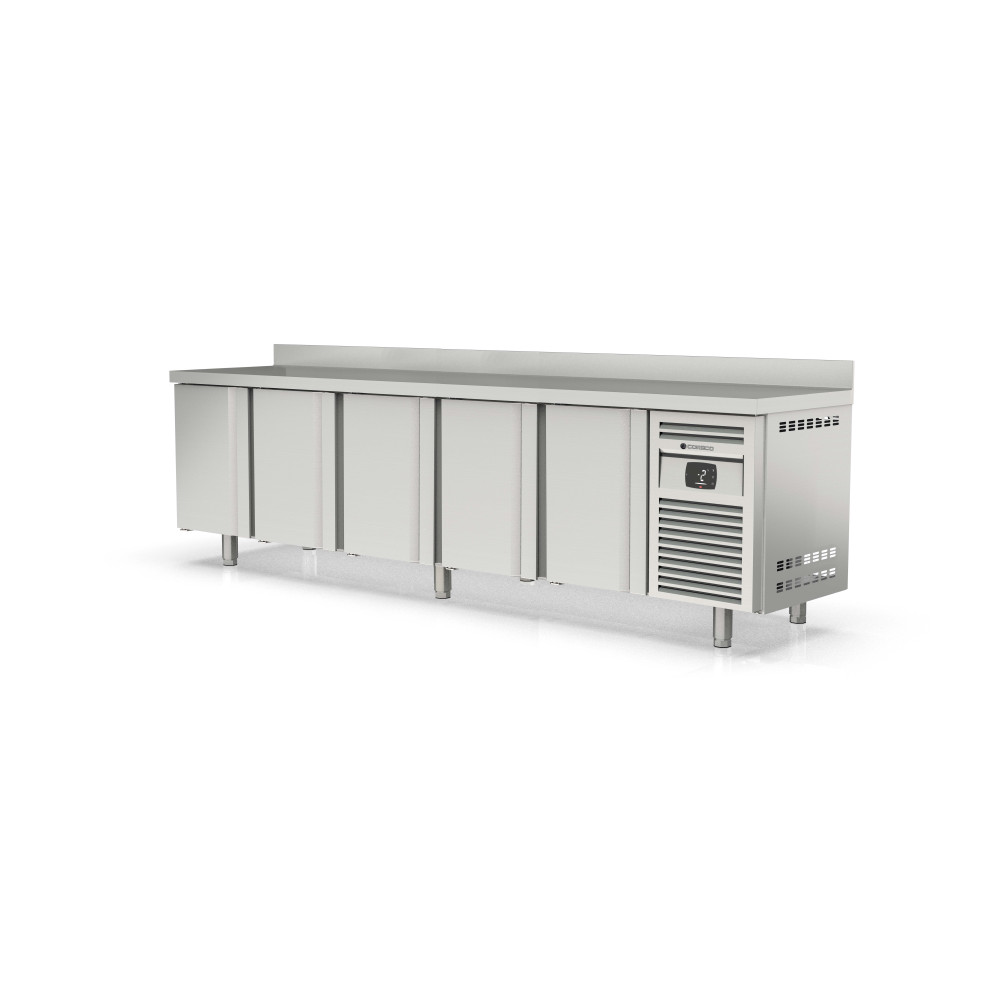 Meuble avec évier 600 positif - 5 portes pleines