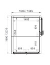 Chambre froide positive portes vitrées 1565x1990x2160