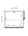 Chambre froide positive portes vitrées 2240x1990x2360