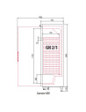 Armoire ABS GN2/1 positive 1 porte