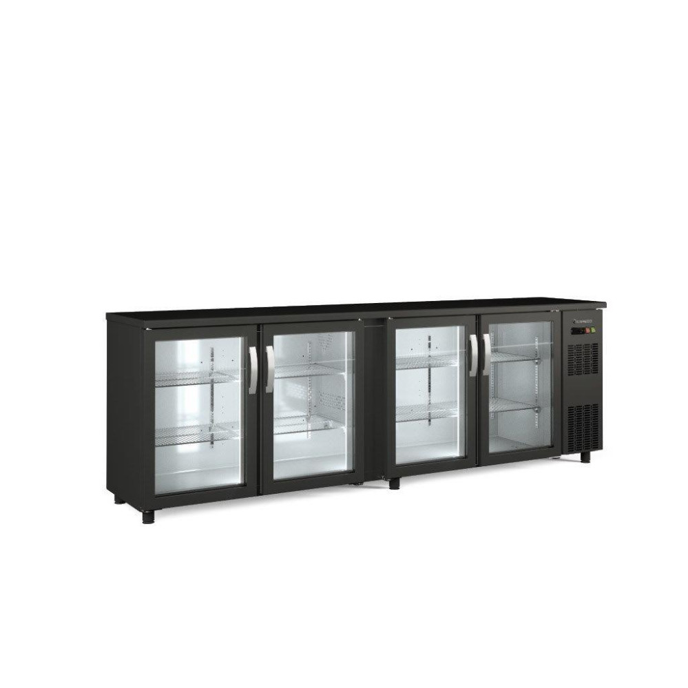 Arrière-bar positif H.820 4 p. vitrées battantes